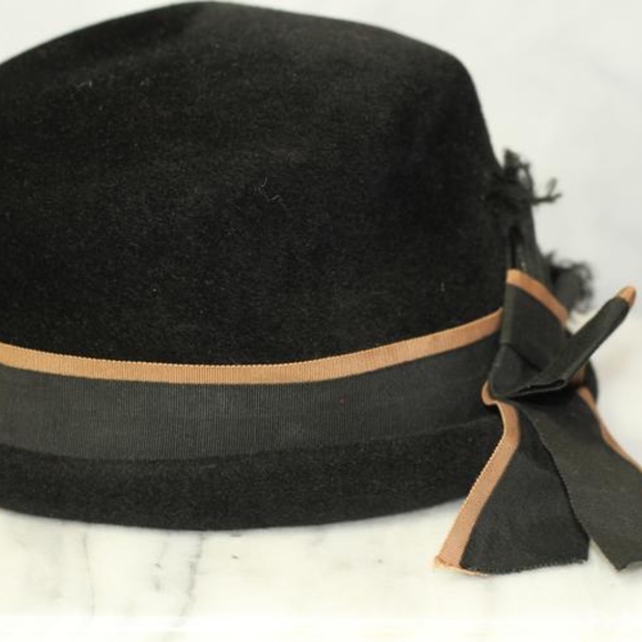 Encore Kutz Black Wool Cloche Hat main image 5